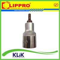 Lippro Mata Socket Hex Bit Kunci L Pendek DR 1/2" x 5 mm