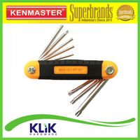 Kenmaster Kunci L Lipat Bintang Tamper 8 Pcs T10 - T45 - Star Torx Key