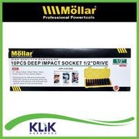 Mollar Deep Impact Socket Mata Sock Sok Shock Panjang 10 Pcs 1/2 Inch 8 10 12 13 14 17 19 21 22 24 mm