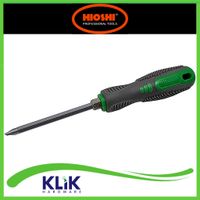 Hioshi Obeng 2 Way Gagang Karet - Obeng Bolak Balik Plus Minus Magnet