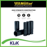 Mollar Deep Impact Socket Shock Sock Sok Panjang 1/2 Inch Eceran Satuan 8 10 12 14 17 19 22 24 mm