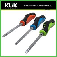 Gomeo Obeng Bolak Balik 2 Way Model T 3 Fungsi 3-in-1 Gagang Karet