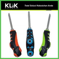 Gomeo Obeng Bolak Balik 2 Way Model T 3 Fungsi 3-in-1 Gagang Karet