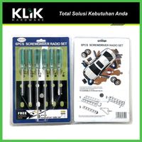 Rubicon Obeng Setting 6 Pcs Obeng Radio - Screwdriver Set 6 Pcs Karburator