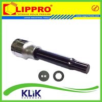 Lippro Spline Socket XZN M9 x 100 mm Long - Pembuka Baut Avanza Xenia