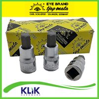 Tjap Mata Solingen Hex Bit Sock Kunci L 1/2 Inch x 4 5 6 8 10 mm