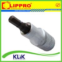 Lippro Mata Socket Hex Bit Kunci L Pendek DR 1/2" x 6 mm