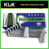Fukung Kunci Ring Set 8 Pcs 6 - 22 mm Double Ring Spanner Set 75°