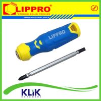 Lippro Obeng 2 Way Screwdriver - Obeng Bolak Balik Heavy Duty Plus Minus