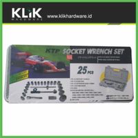 KTP Kunci Shock Sock Sok Set 25 Pcs Ukuran 1/2 Inch 8 - 32 mm Motor Mobil