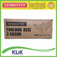 Kenmaster Tool Box Kaleng Besi 3 Susun Kotak Perkakas 5 Tray 53 x 21 x 21 cm