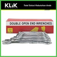 Diamond Kunci Pas Set 8 Pcs Ukuran 6 - 22 mm - Double Open End Spanner