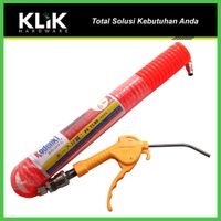 Paket Selang Recoil Spiral Angin Kompresor 6 9 12 Meter + Air Blow Gun Air Duster