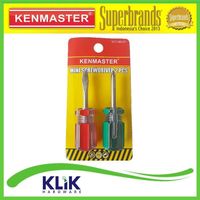 Kenmaster Obeng Mini 2 Pcs Plus Minus - Obeng Cebol Stuby SDY-011