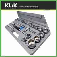 KTP Kunci Shock Sock Sok Set 25 Pcs Ukuran 1/2 Inch 8 - 32 mm Motor Mobil