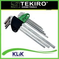 TEKIRO Kunci L Flat Hexagonal Panjang 8 Pcs 2 - 10 mm Hex Key Xtra Long