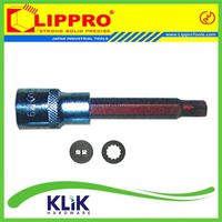 Lippro Spline Socket XZN M9 x 100 mm Long - Pembuka Baut Avanza Xenia