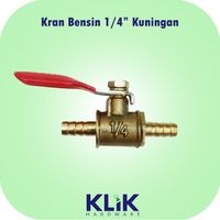 Kran Bensin Motor 1/4 Inch Kuningan - Kran Angin Minyak 1/4"
