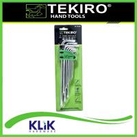 TEKIRO Kunci L Bintang Panjang Set 9 Pcs Tanpa Lubang - Star Torx Key No Tamper Xtra Long