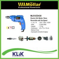 Mollar Mesin Bor 10 mm ED430 Variable Speed + Reversible Bolak Balik