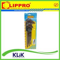 Lippro Kunci L Bintang Extra Long Set 9 Pcs - Star Torx Key Set Panjang