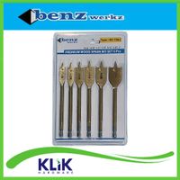 Benz Mata Bor Kayu Kipas Set 6 Pcs - Wood Spade Drill Bit Set