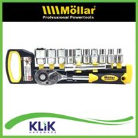 Mollar Kunci Shock Sock Sok Ratchet Set 12 Pcs 1/2 Inch 6PT Rachet 8 - 24 mm CR-V