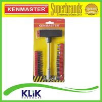 Kenmaster Obeng Shock T Handle Set 21 Pcs + Mata Sok & Mata Obeng
