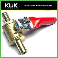 Kran Bensin Motor 1/4 Inch Kuningan - Kran Angin Minyak 1/4"