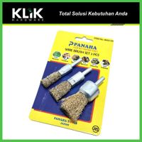 Panaha Sikat Kawat Bor Grinder Gerinda Set 3 Pcs Wire Brush 12 19 24 mm