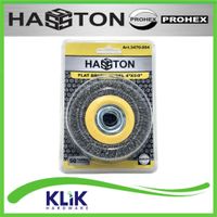 Hasston Prohex Sikat Kawat Baja Gerinda Duduk 4 Inch x 5/8 Wire Brush 3470-004