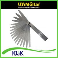 Mollar Stel Klep Fuller Blade 17 Pcs - Feeler Gauge 0.02 - 1 mm Motor Mobil