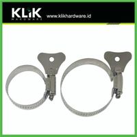 Klem Selang Kuping Stainless Taiwan - Hose Clamp Steel Handle Pilih Ukuran 1 1/2 & 2 Inch