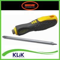 Hioshi Obeng 2 Way Gagang Karet - Obeng Bolak Balik Plus Minus Magnet