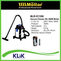 Mollar Vacuum Cleaner Wet Dry 15 Liter VC1508 Vacum Sedot Debu Basah Kering