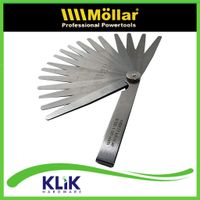 Mollar Stel Klep Fuller Blade 17 Pcs - Feeler Gauge 0.02 - 1 mm Motor Mobil