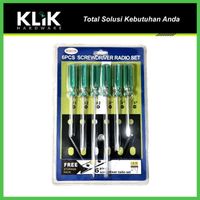 Rubicon Obeng Setting 6 Pcs Obeng Radio - Screwdriver Set 6 Pcs Karburator