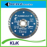 Benz Diamond Wheel Turbo 4 Inch Mata Pisau Potong Keramik Granit Beton Kering Basah