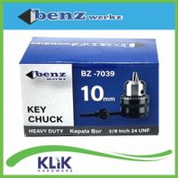 Benz Kepala Mesin Bor 1.5 - 10 mm Drill Chuck + Kunci 3/8 Inch x 24 UNF