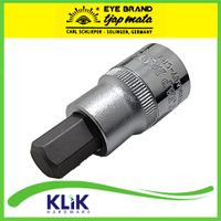 Tjap Mata Solingen Hex Bit Sock Kunci L 1/2 Inch x 4 5 6 8 10 mm