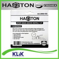 Hasston Prohex Kran Angin Kompresor Hato 1/4 Inch Air Cock Kuningan 3950-101 3950-103