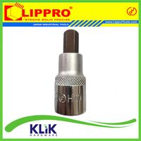 Lippro Mata Socket Hex Bit Kunci L Pendek DR 1/2" x 10 mm
