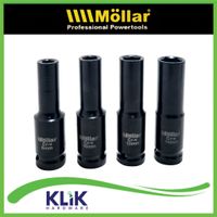 Mollar Deep Impact Socket Shock Sock Sok Panjang 1/2 Inch Eceran Satuan 8 10 12 14 17 19 22 24 mm