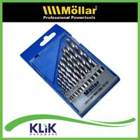 Mollar Mata Bor Besi Set 13 Pcs - HSS Twist Drill 1.5 2 2.5 3 3.2 3.5 4 4.5 4.8 5 5.5 6 6.5 mm