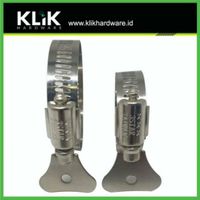 Klem Selang Kuping Stainless Taiwan - Hose Clamp Steel Handle Pilih Ukuran 1 1/2 & 2 Inch