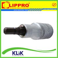 Lippro Mata Socket Hex Bit Kunci L Pendek DR 1/2" x 6 mm