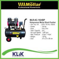 Mollar Kompresor Oil Less Silent 3/4 HP 24 Liter Oilless 550 Watt 1024S