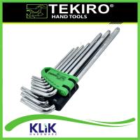 TEKIRO Kunci L Bintang Panjang Set 9 Pcs Tanpa Lubang - Star Torx Key No Tamper Xtra Long