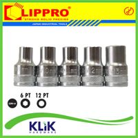 Lippro Mata Sock 1/2 Inch 10 mm 6 PT - Mata Shock Sok Pendek