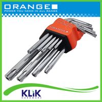 Orange Kunci L Bintang Long Set 9 Pcs - Star Torx Key Set